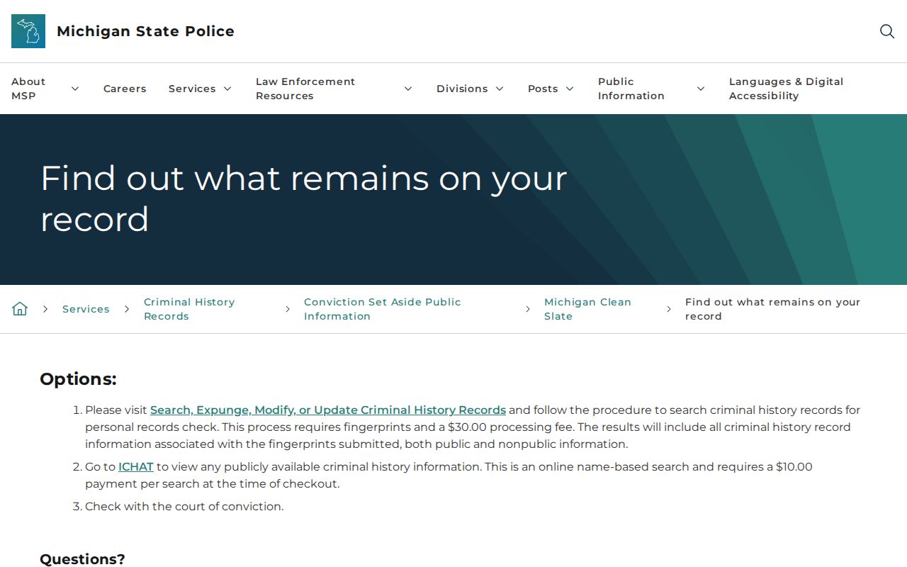 Midland County criminal record review and Michigan Clean Slate options